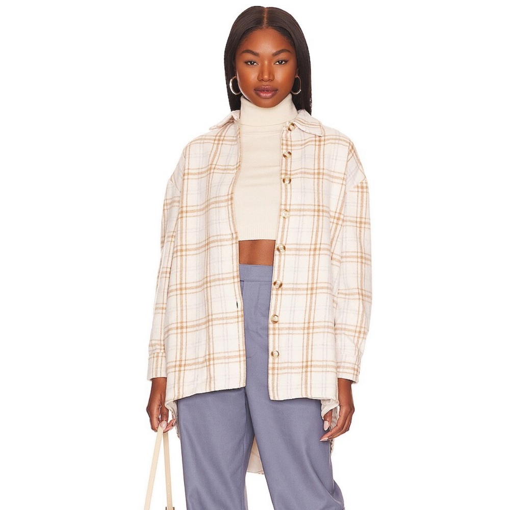 NWT Monique Shacket in Beige Multi